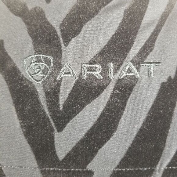 Ariat‎ Black Zebra Print Zip-Front Vest - Picture 7 of 12